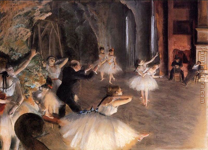 The Rehearsal on Stage painting - Edgar Degas The Rehearsal on Stage art painting